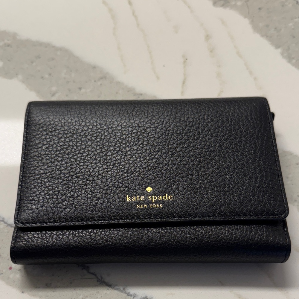 Kate Spade Black Pebbled Leather Wallet